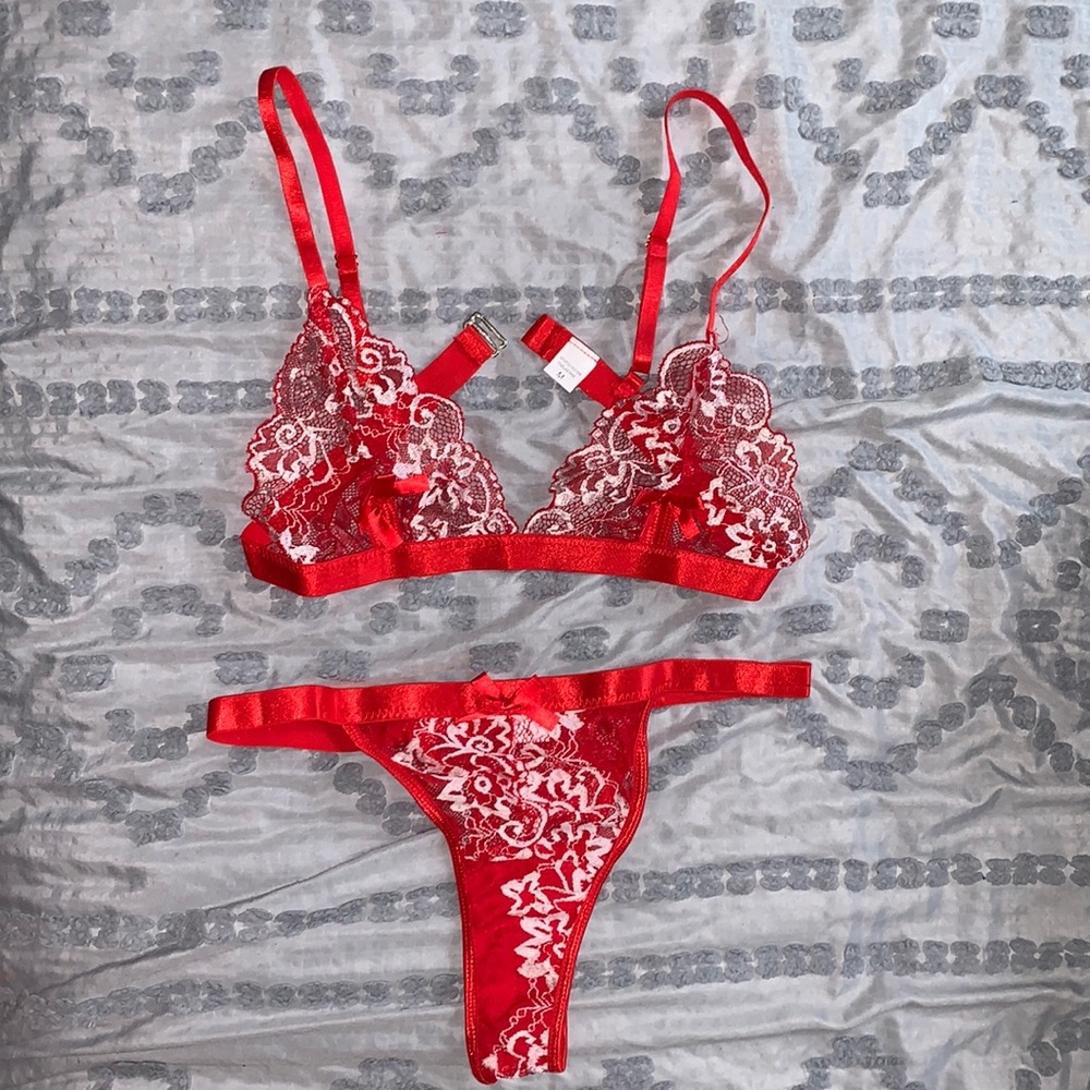 Valentines ♥️ Red two piece lingerie
